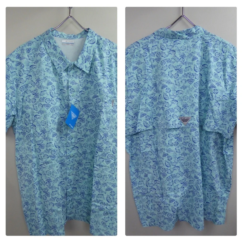 Columbia Super Slack Tide Omni Shade & Trollers Best PFG Button Up Shirt Set NWT - Picture 2 of 16